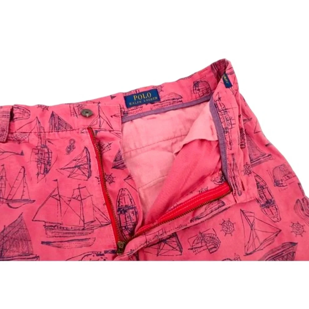 Polo Ralph Lauren Mens Sailing Nantucket Red Nautical Chino Shorts, 36, NWOT - Picture 5 of 8